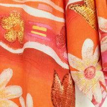 Laden Sie das Bild in den Galerie-Viewer, Vintage Bluse Gr. M bunt Crazy Pattern kurzarm