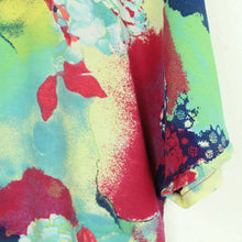 Laden Sie das Bild in den Galerie-Viewer, Vintage Bluse Gr. L bunt Crazy Pattern kurzarm
