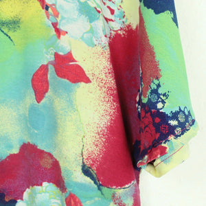Vintage Bluse Gr. L bunt Crazy Pattern kurzarm