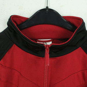 Vintage ADIDAS Trainingsjacke Gr. M rot schwarz Sportswear mit Logo Stitching