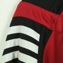 Laden Sie das Bild in den Galerie-Viewer, Vintage ADIDAS Trainingsjacke Gr. M rot schwarz Sportswear mit Logo Stitching