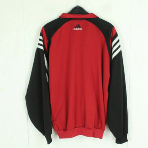 Vintage ADIDAS Trainingsjacke Gr. M rot schwarz Sportswear mit Logo Stitching