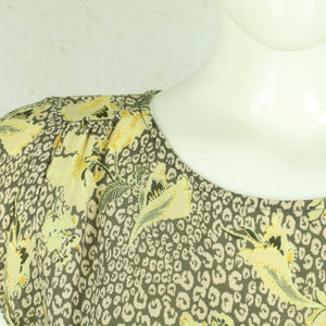 Second Hand SAINT TROPEZ Bluse Gr. M oliv mehrfarbig gemustert (*)
