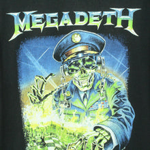 Laden Sie das Bild in den Galerie-Viewer, Vintage MEGADETH T-Shirt / Bandshirt Gr. L schwarz mit Print und Backprint TOUR 2018 (*)