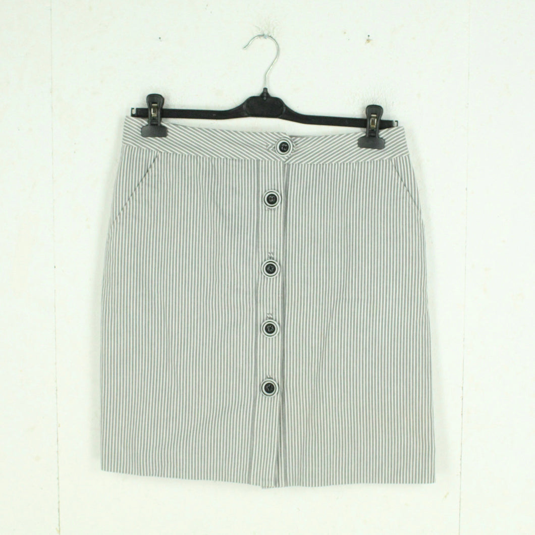Second Hand BY MALENE BIRGER Rock Gr. 40 grau weiß gestreift (*)