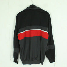 Laden Sie das Bild in den Galerie-Viewer, Vintage ADIDAS Trainingsjacke Gr. M schwarz rot Sportswear mit Logo Stitching