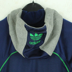 Vintage ADIDAS Trainingsjacke Gr. S mehrfarbig 90s Sportswear mit Logo Stitching und Kapuze