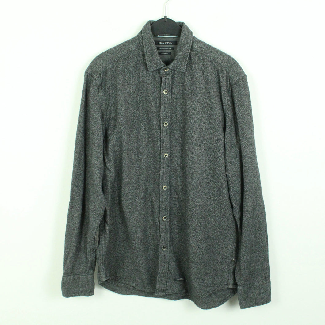 Second Hand MARC O'POLO Hemd Gr. L blau weiß meliert langarm - regular fit (*)