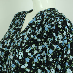 Second Hand MSCH COPENHAGEN Bluse Gr. S/M schwarz bunt geblümt  (*)