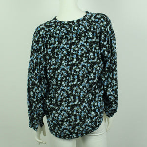 Second Hand MSCH COPENHAGEN Bluse Gr. S/M schwarz bunt geblümt  (*)