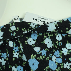 Second Hand MSCH COPENHAGEN Bluse Gr. S/M schwarz bunt geblümt  (*)