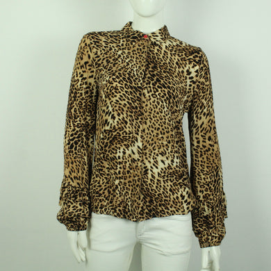 Second Hand GESTUZ Bluse Gr. 36 braun schwarz Animalprint  (*)