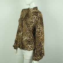 Laden Sie das Bild in den Galerie-Viewer, Second Hand GESTUZ Bluse Gr. 36 braun schwarz Animalprint  (*)