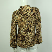 Laden Sie das Bild in den Galerie-Viewer, Second Hand GESTUZ Bluse Gr. 36 braun schwarz Animalprint  (*)