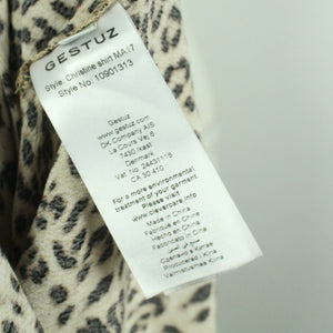 Second Hand GESTUZ Bluse Gr. 36 braun schwarz Animalprint  (*)