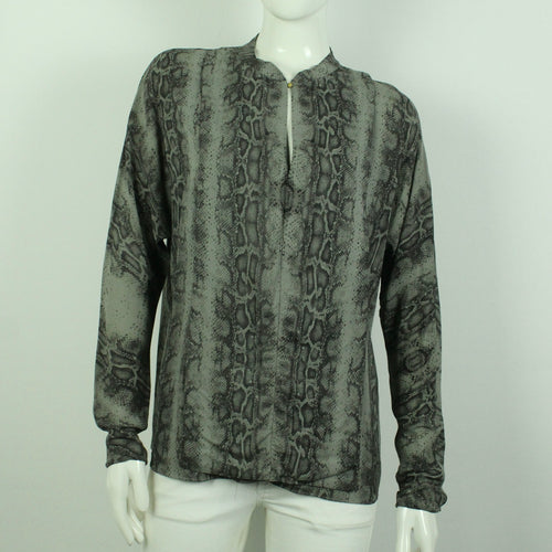 Second Hand DAY BIRGER ET MIKKELSEN Hemdbluse Gr. 38 grau Schlangenprint (*)