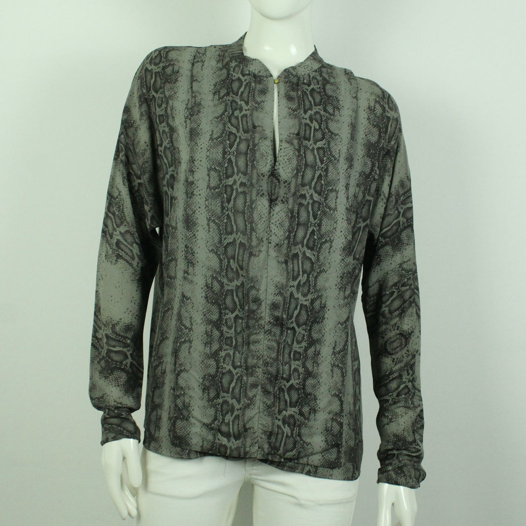 Second Hand DAY BIRGER ET MIKKELSEN Hemdbluse Gr. 38 grau Schlangenprint (*)