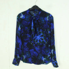 Laden Sie das Bild in den Galerie-Viewer, Second Hand DESIGUAL Bluse Gr. XS blau mehrfarbig geblümt (*)