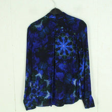 Laden Sie das Bild in den Galerie-Viewer, Second Hand DESIGUAL Bluse Gr. XS blau mehrfarbig geblümt (*)