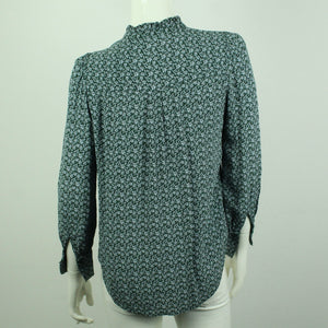 Second Hand MAGASIN DU NORD Bluse Gr. M grün blau geblümt  (*)