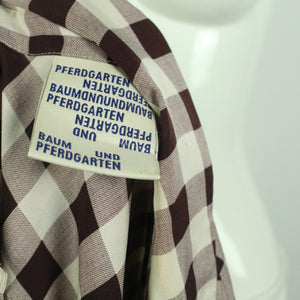 Second Hand BAUM UND PFERDGARTEN Seidenbluse Gr. 36 bordeaux nude kariert  (*)