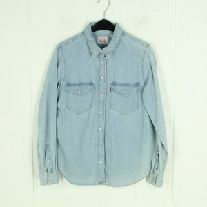 Second Hand LEVIS Jeanshemd Gr. S blau uni Hemd (*)