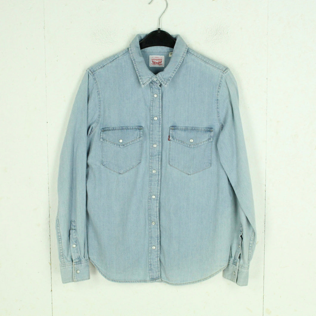 Second Hand LEVIS Jeanshemd Gr. S blau uni Hemd (*)