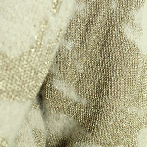 Second Hand BY MALENE BIRGER Cardigan mit Wolle Gr. L beige gold gemustert Strickjacke(*)