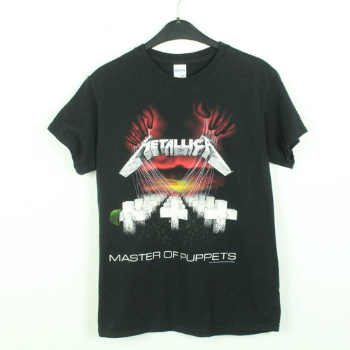 Vintage METALLICA T-Shirt / Bandshirt Gr. S schwarz mit Print und Backprint MASTER OF PUPPETS(*)