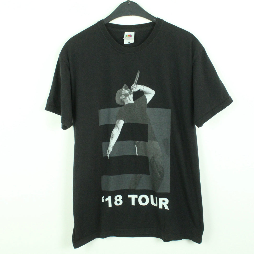 Vintage EMINEM T-Shirt / Bandshirt Gr. M schwarz mit Print und Backprint Tour 2018 (*)