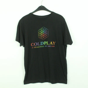 Vintage COLDPLAY T-Shirt / Bandshirt Gr. M schwarz mit Print und Backprint Tour 2017 (*)