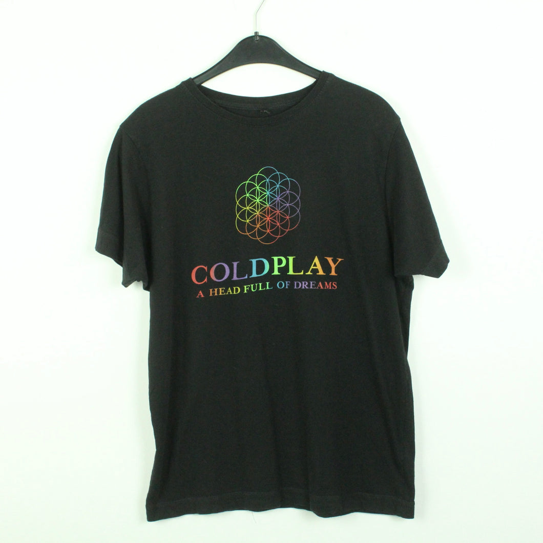 Vintage COLDPLAY T-Shirt / Bandshirt Gr. M schwarz mit Print und Backprint Tour 2017 (*)