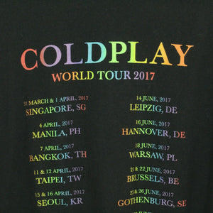 Vintage COLDPLAY T-Shirt / Bandshirt Gr. M schwarz mit Print und Backprint Tour 2017 (*)