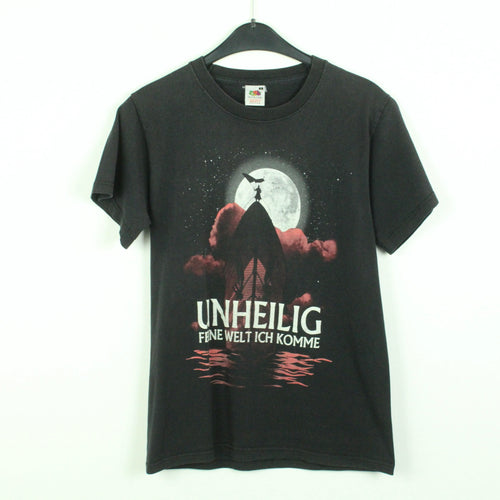 Vintage UNHEILIG T-Shirt / Bandshirt Gr. S schwarz mit Print und Backprint (*)