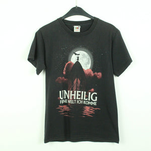 Vintage UNHEILIG T-Shirt / Bandshirt Gr. S schwarz mit Print und Backprint (*)