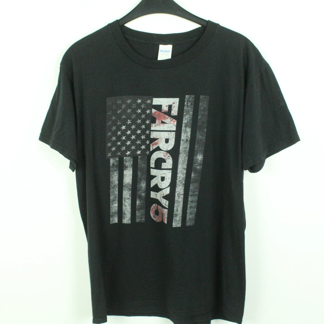 Vintage FAR CRY 5 T-Shirt Gr. M schwarz mit Print (*)