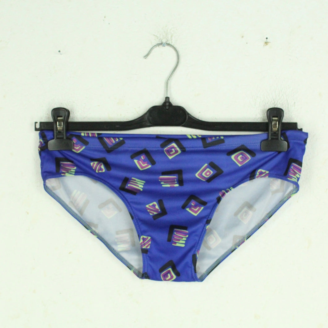 Vintage Badehose Gr. L blau mehrfarbig gemustert 80s 90s Swimwear