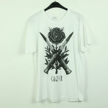 Laden Sie das Bild in den Galerie-Viewer, Vintage CASPER T-Shirt / Bandshirt Gr. L weiß mit Print und Backprint LANG LEBE DER TOD (*)