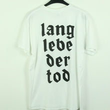 Laden Sie das Bild in den Galerie-Viewer, Vintage CASPER T-Shirt / Bandshirt Gr. L weiß mit Print und Backprint LANG LEBE DER TOD (*)