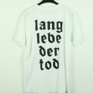 Vintage CASPER T-Shirt / Bandshirt Gr. L weiß mit Print und Backprint LANG LEBE DER TOD (*)