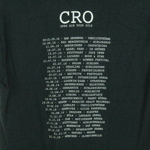 Vintage CRO T-Shirt / Bandshirt Gr. S schwarz mit Print und Backprint Tour 2016 (*)