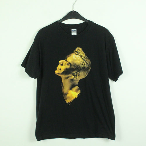 Vintage ROBBIE WILLIAMS T-Shirt / Bandshirt Gr. L schwarz mit Print und Backprint Tour 2013 (*)