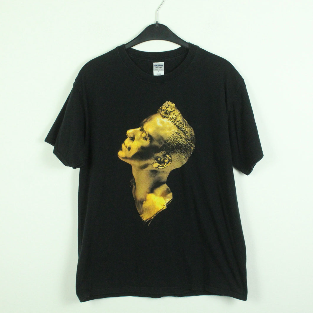 Vintage ROBBIE WILLIAMS T-Shirt / Bandshirt Gr. L schwarz mit Print und Backprint Tour 2013 (*)