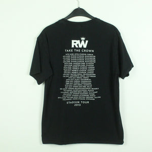 Vintage ROBBIE WILLIAMS T-Shirt / Bandshirt Gr. L schwarz mit Print und Backprint Tour 2013 (*)