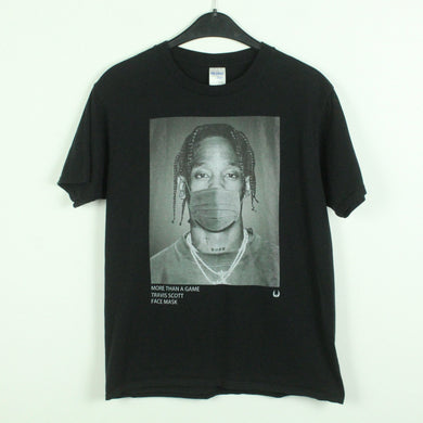 Vintage TRAVIS SCOTT T-Shirt / Bandshirt Gr. S schwarz mit Print MORE THAN A GAME (*)