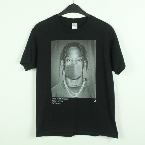 Vintage TRAVIS SCOTT T-Shirt / Bandshirt Gr. S schwarz mit Print MORE THAN A GAME (*)