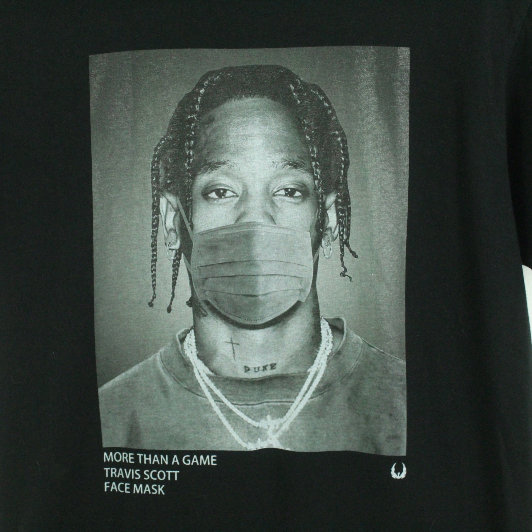 Vintage TRAVIS SCOTT T-Shirt / Bandshirt Gr. S schwarz mit Print MORE THAN A GAME (*)