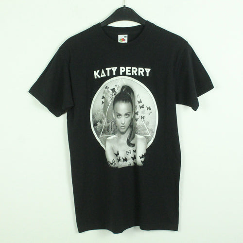 Vintage KATY PERRY T-Shirt / Bandshirt Gr. S schwarz mit Print und Backprint THE PRISMATIC WORLD TOUR (*)