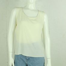 Laden Sie das Bild in den Galerie-Viewer, Vintage Top Gr. M mit Seide beige Bluse