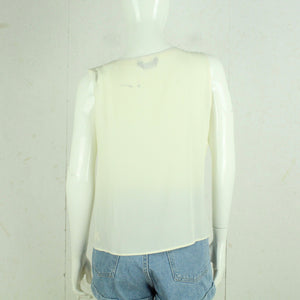 Vintage Top Gr. M mit Seide beige Bluse
